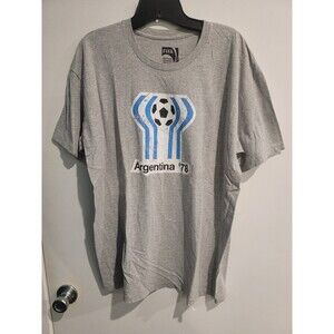 Argentina 1978 World Cup Soccer Men's Grey T-shirt
